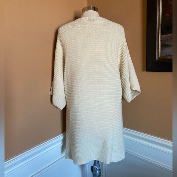 Sabo Remy Cream Ribbed Tunic Sweater Top Dress M - Picture 4 of 10